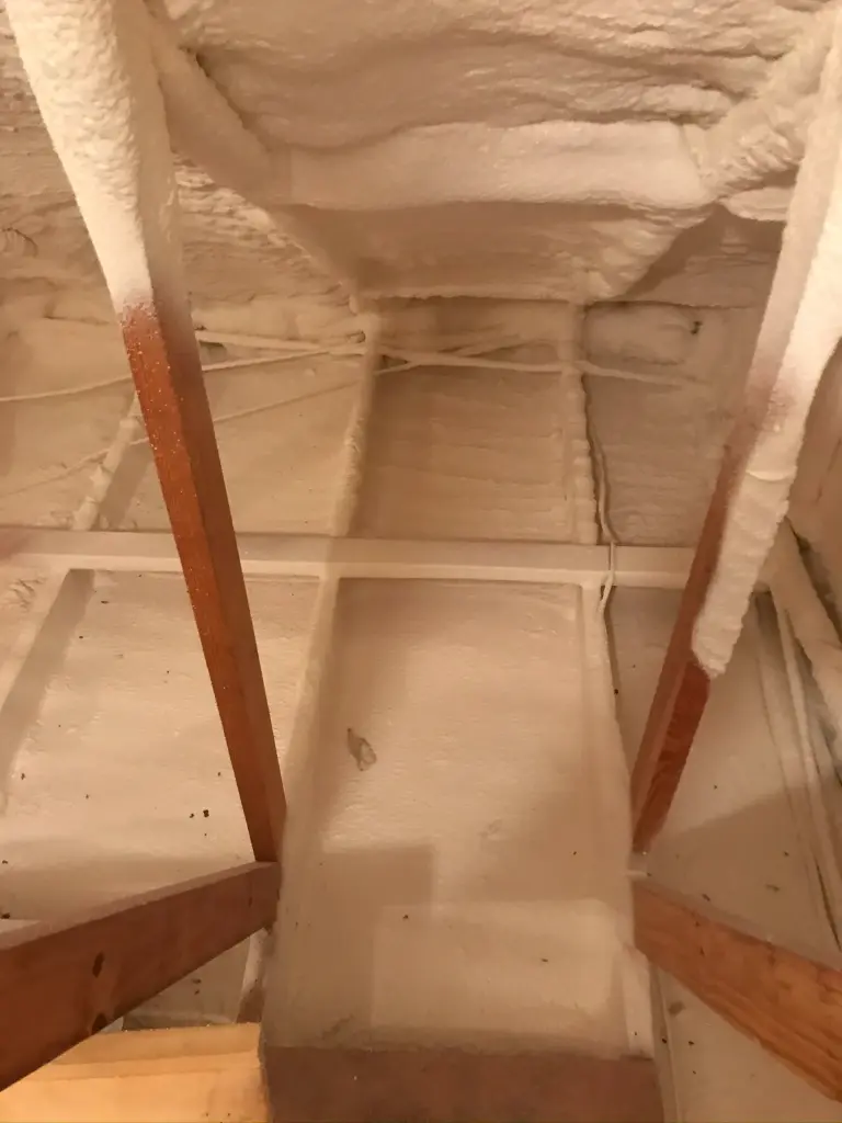 Closed-cell spray foam work by East Coast Foam